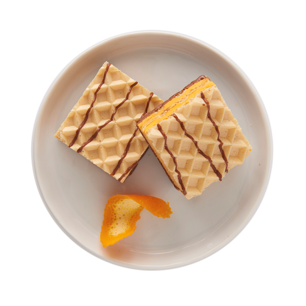 Gaufrettes saveur crème à l'orange
